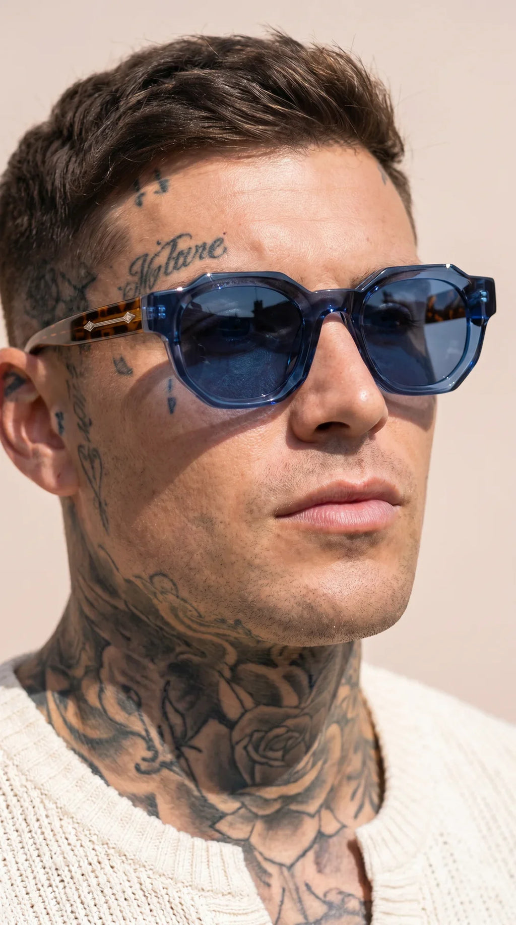 Unisex Sculptured Acrylic Sunglasses