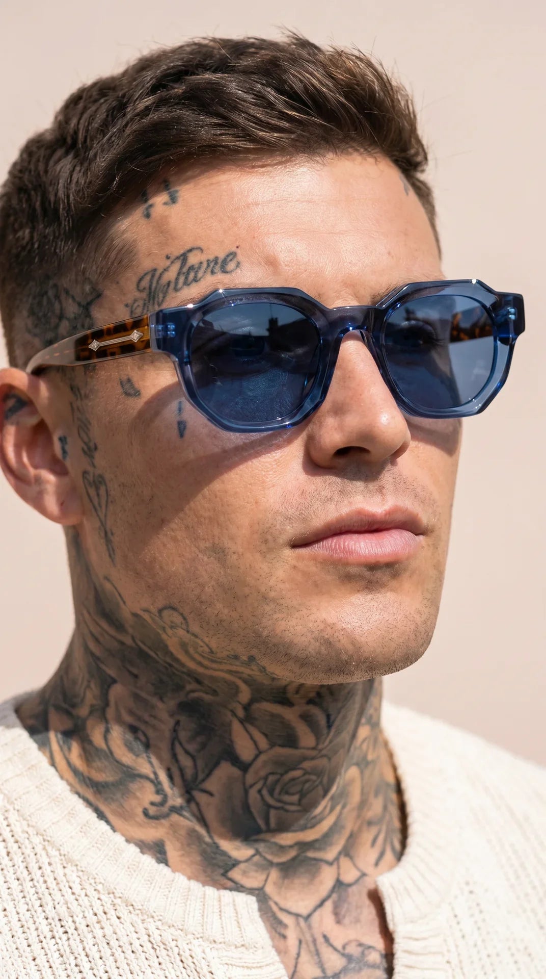 Unisex Sculptured Acrylic Sunglasses