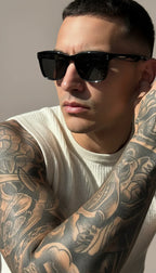 Unisex Rectangular Acrylic Frame Sunglasses