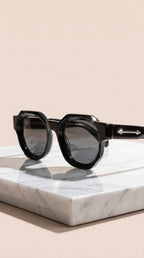 Unisex Sculptured Acrylic Sunglasses