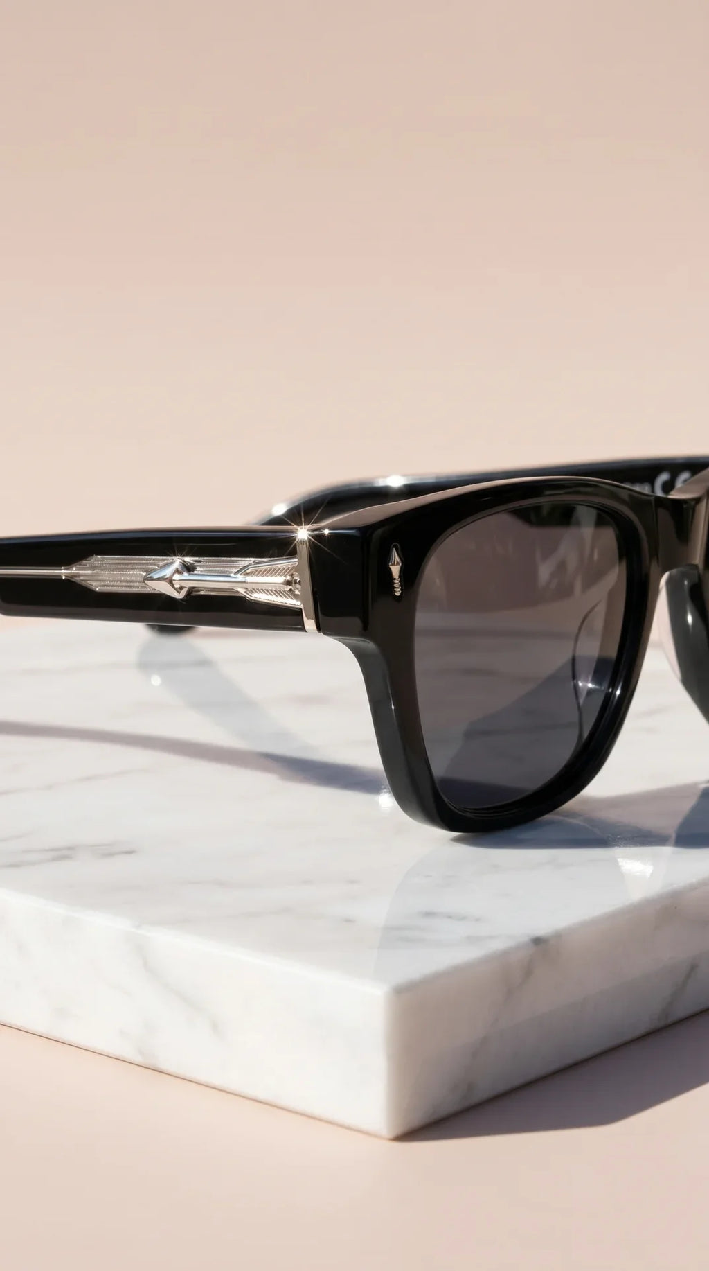 Unisex Acrylic Silver Frame Sunglasses