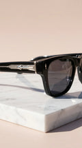 Unisex Acrylic Silver Frame Sunglasses