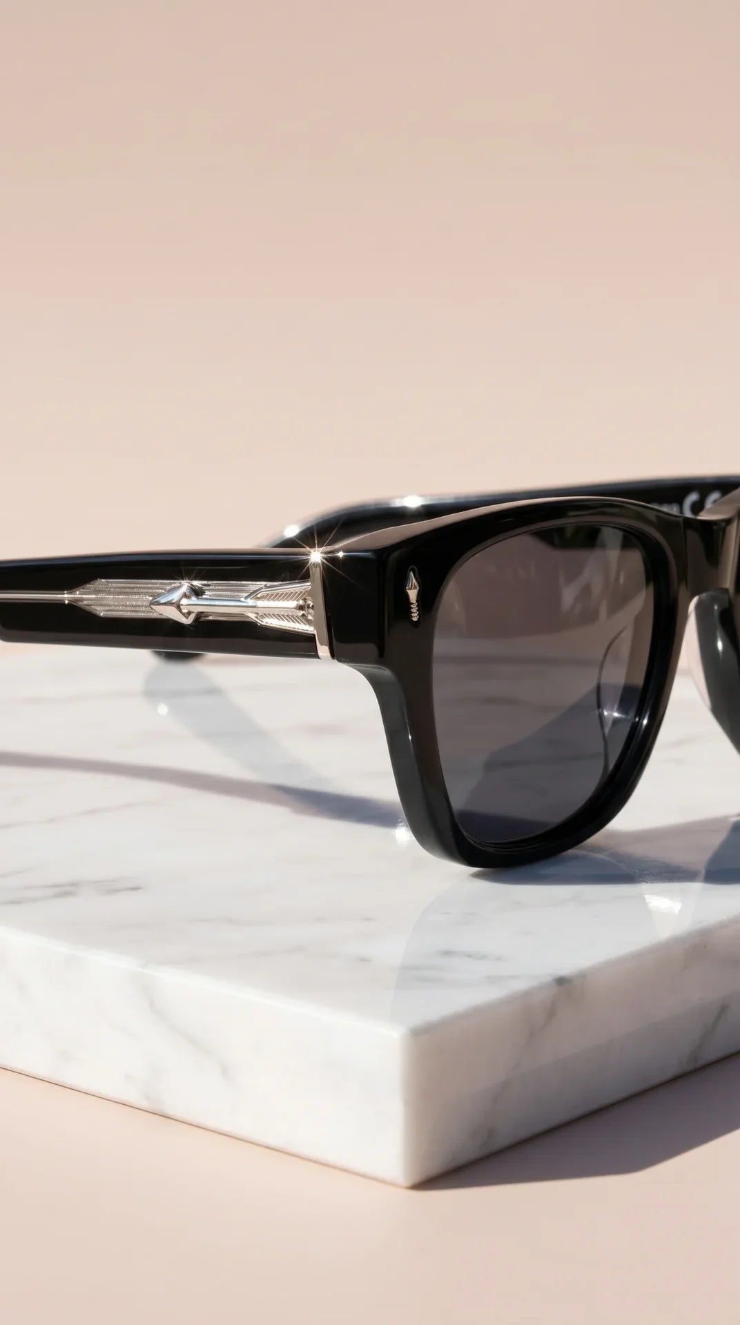 Unisex Acrylic Silver Frame Sunglasses