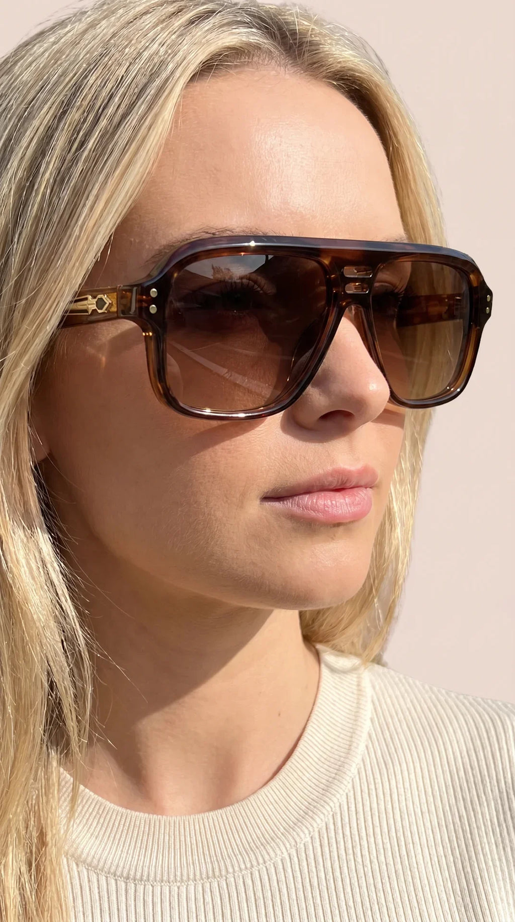 Unisex Aviator Acrylic Sunglasses