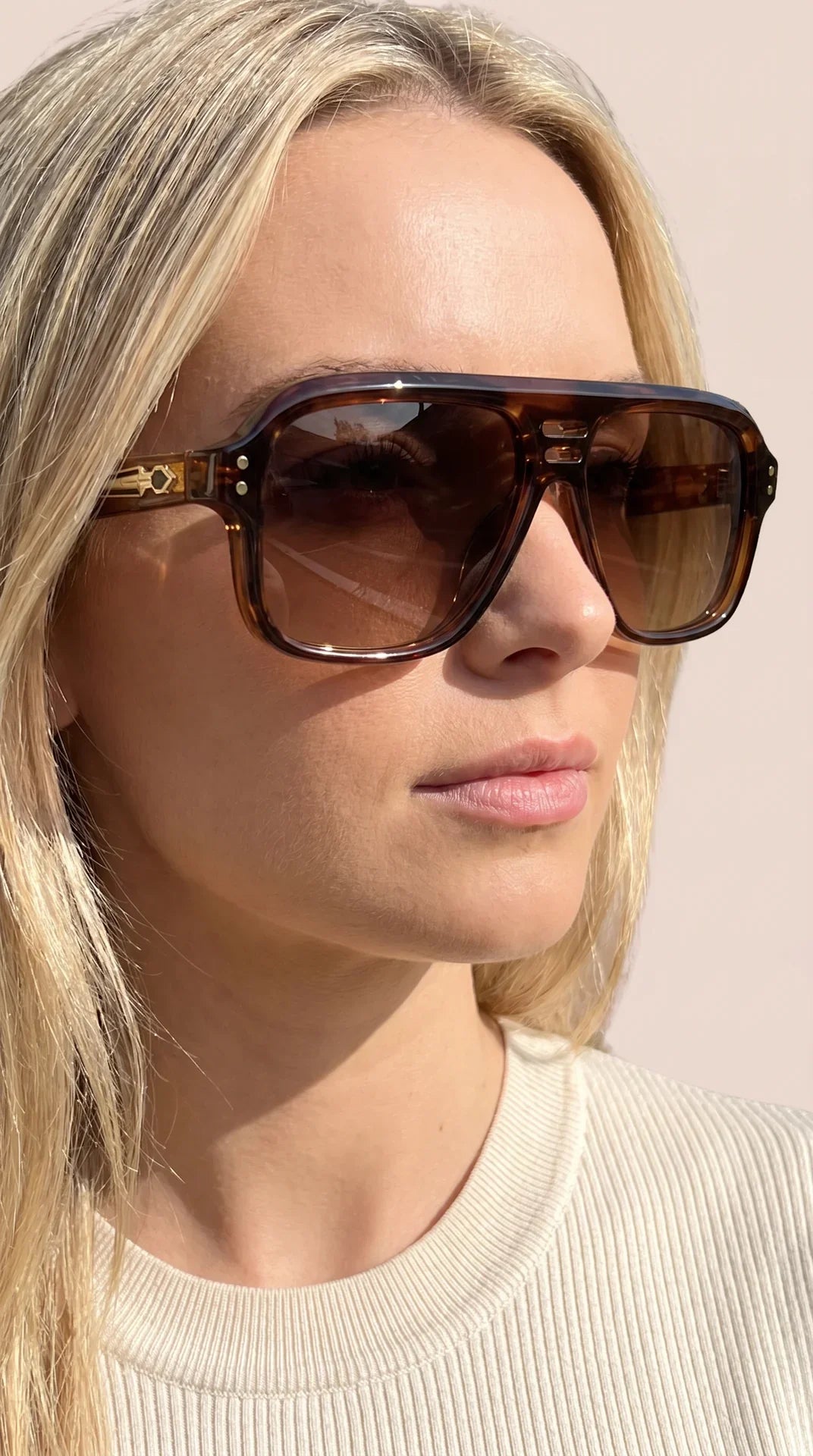 Unisex Aviator Acrylic Sunglasses