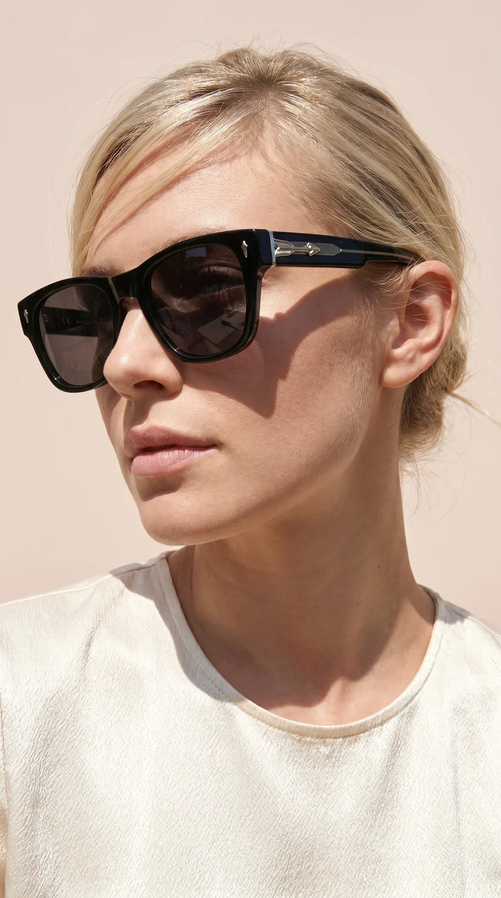 Unisex Acrylic Silver Frame Sunglasses