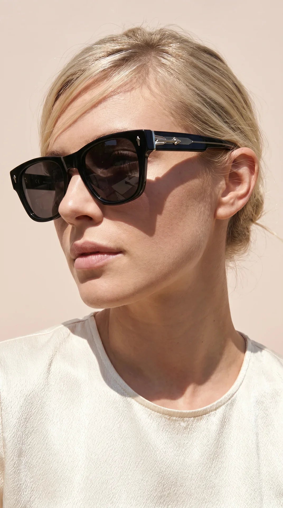 Unisex Acrylic Silver Frame Sunglasses