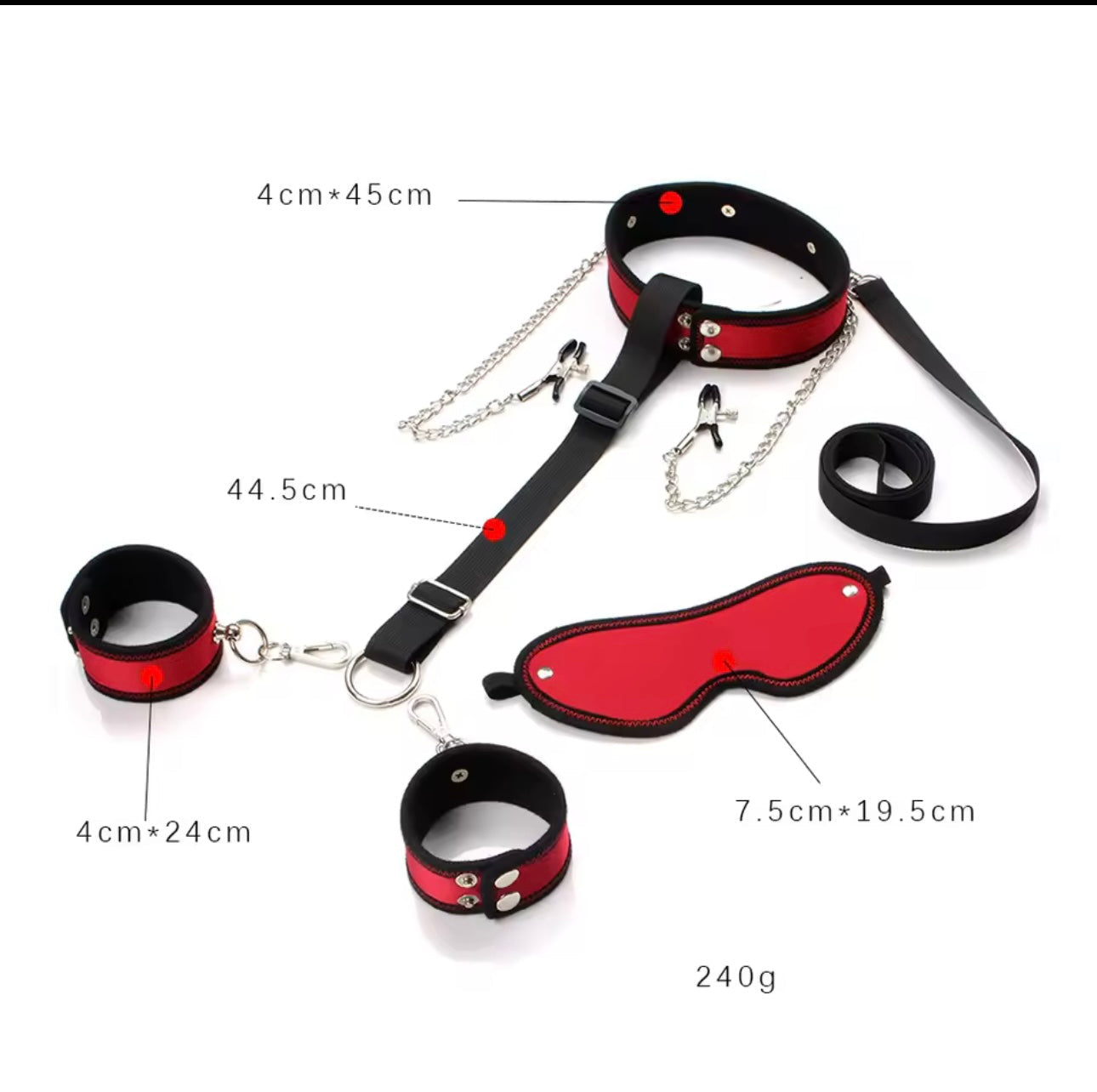 Behind back collar body restraints and hand cuffs