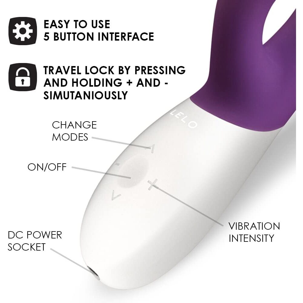 Vibrador recargable de lujo Lelo Ina Wave 2 color ciruela