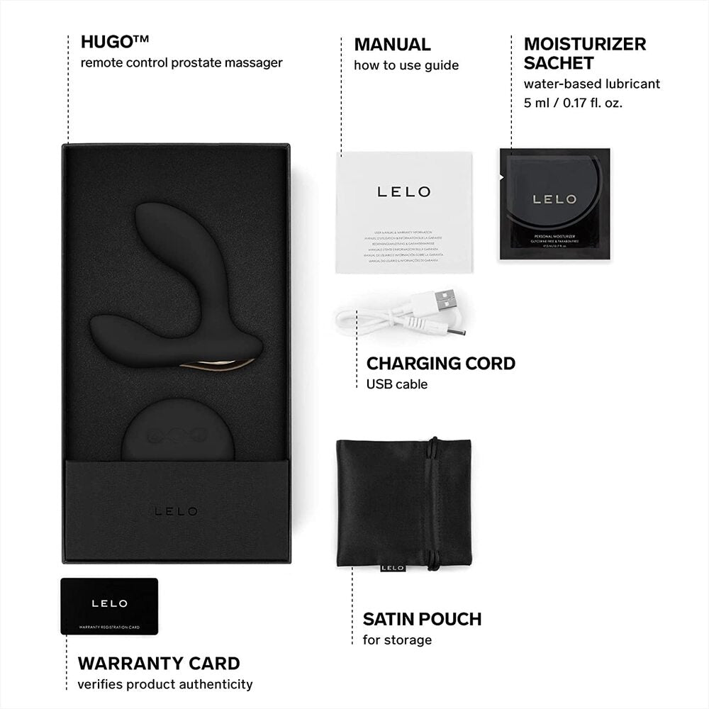 Masajeador de próstata Lelo Hugo Luxury negro