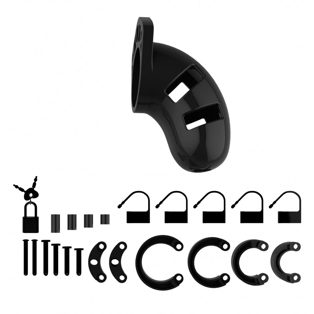 Jaula de castidad para hombre 01, color negro, de 3,5 pulgadas