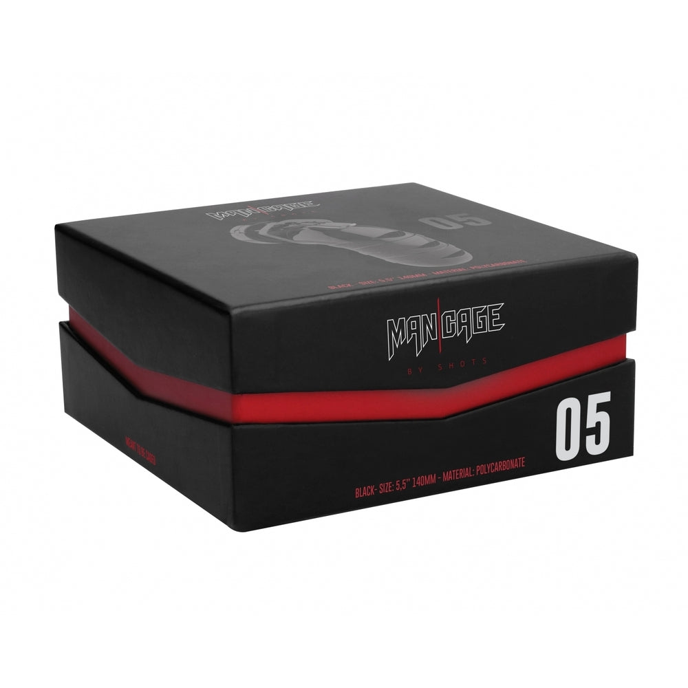 Jaula de castidad para hombre 05, color negro, de 5.5 pulgadas
