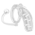 Jaula de castidad transparente para hombre de 11 pulgadas con tapón anal