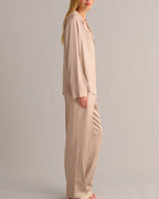Blush Beige Classic Silk Pyjama Set