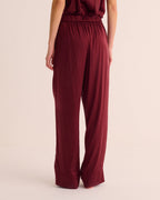 Merlot Washable Organic Stretch Silk Retro Shirt and Bottoms Set