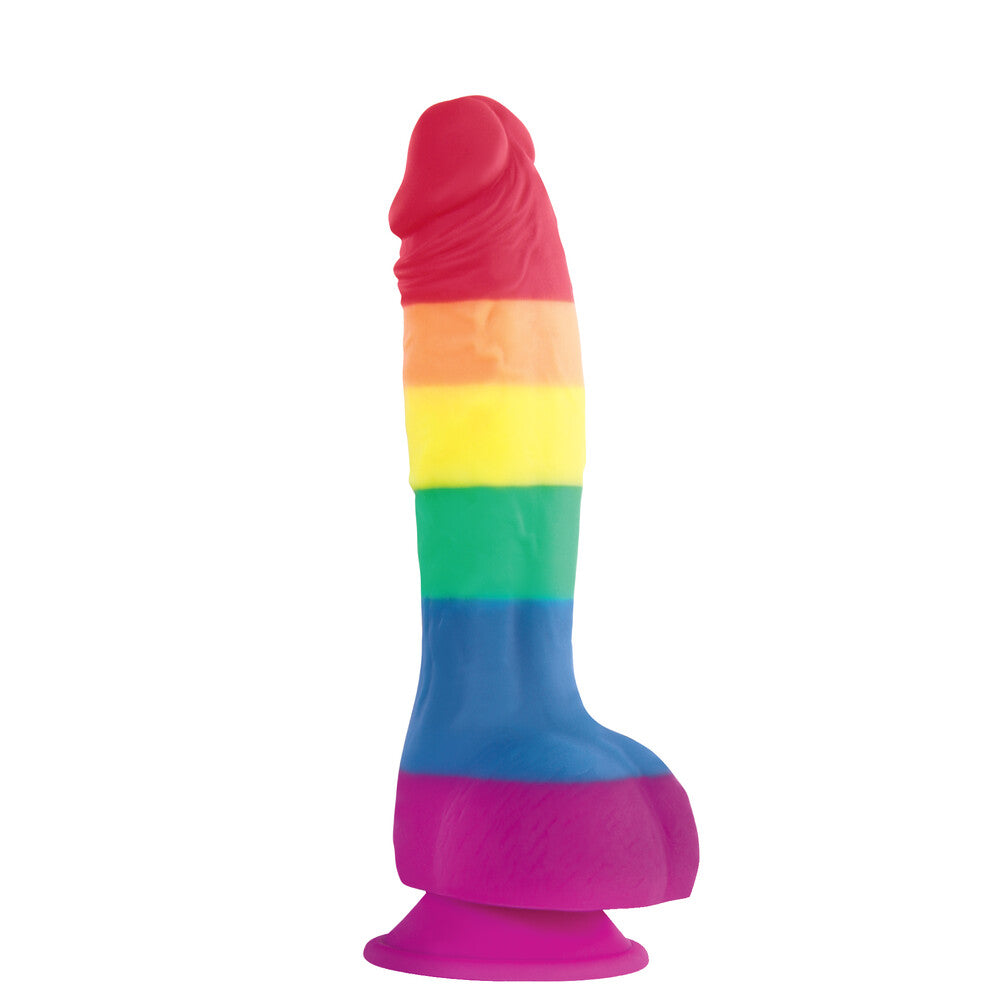 Consolador realista de silicona de 15 cm con bolas Colours Pride Edition