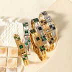 Full Body Titanium Steel Plated 18K Gold Light Luxury Bracelet
