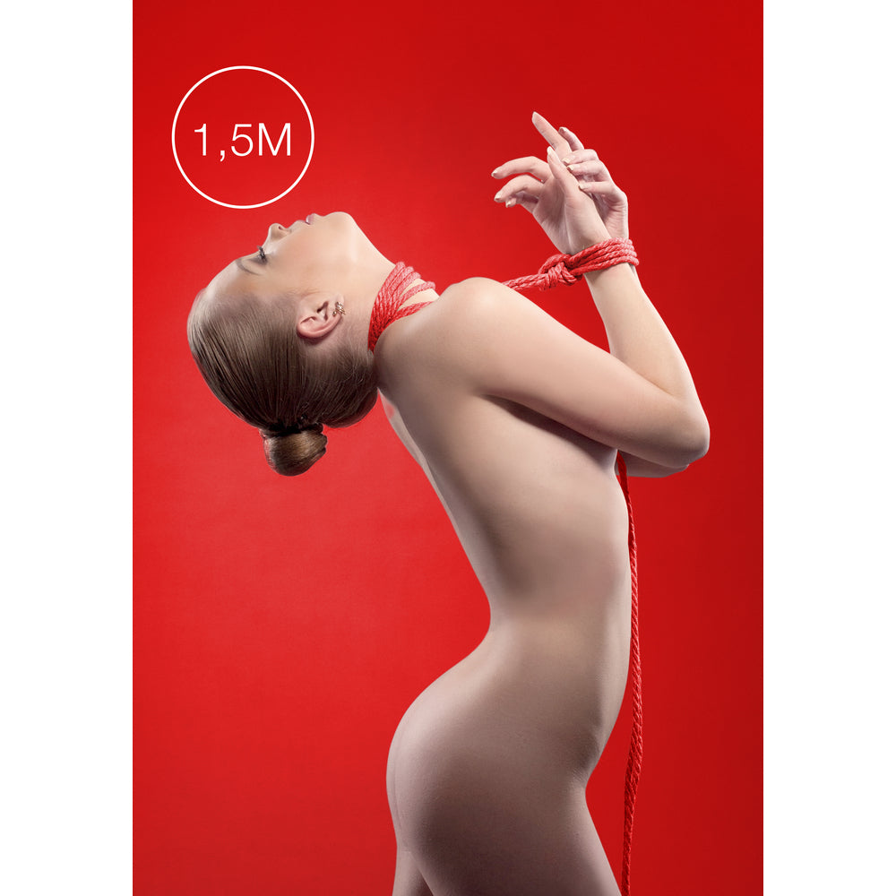 Ouch - Mini cuerda Kinbaku roja de 1,5 metros