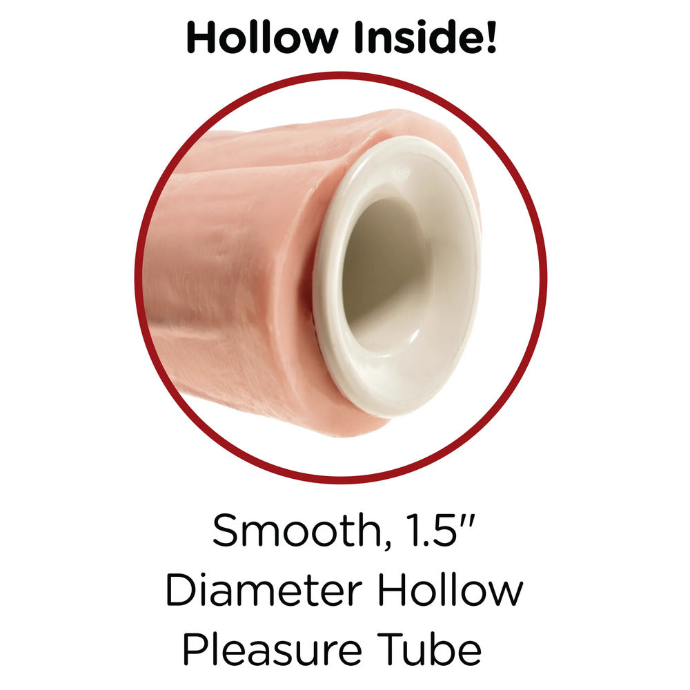 King Cock 11 pulgadas carne dos pollas un agujero hueco StrapOn