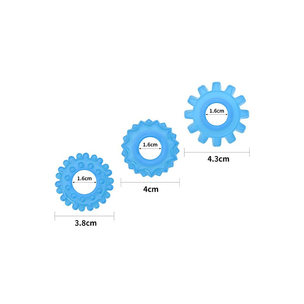 Anillos para el pene Lumino Play que brillan en la oscuridad de Lovetoy (3 unidades)