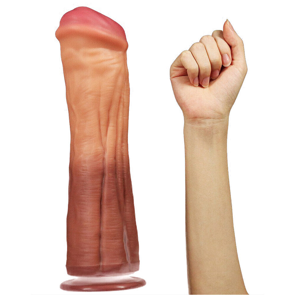 Lovetoy - Pene de caballo de silicona de doble capa de 12 pulgadas