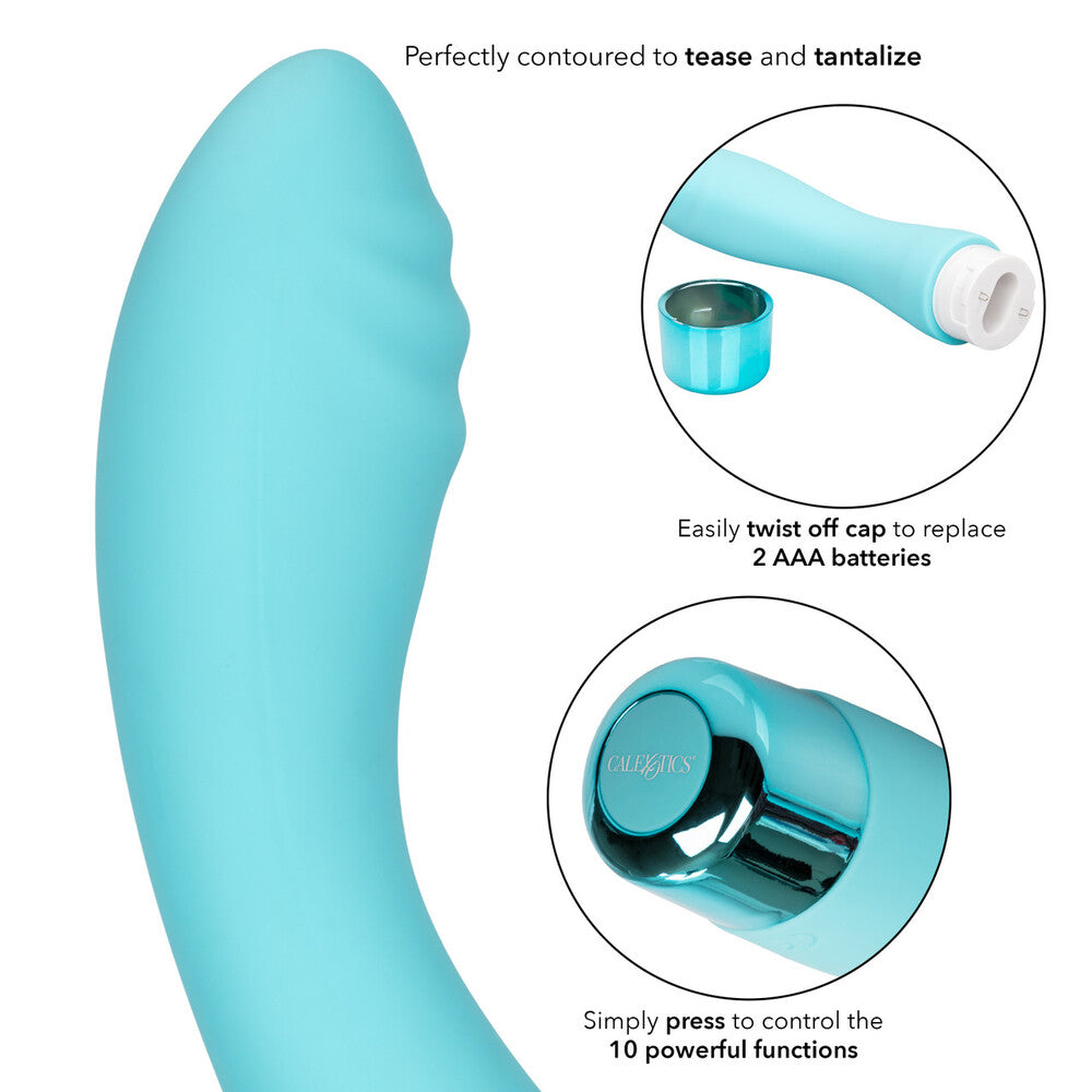 Vibrador Eden Ripple de silicona para punto G, resistente al agua, 6 pulgadas