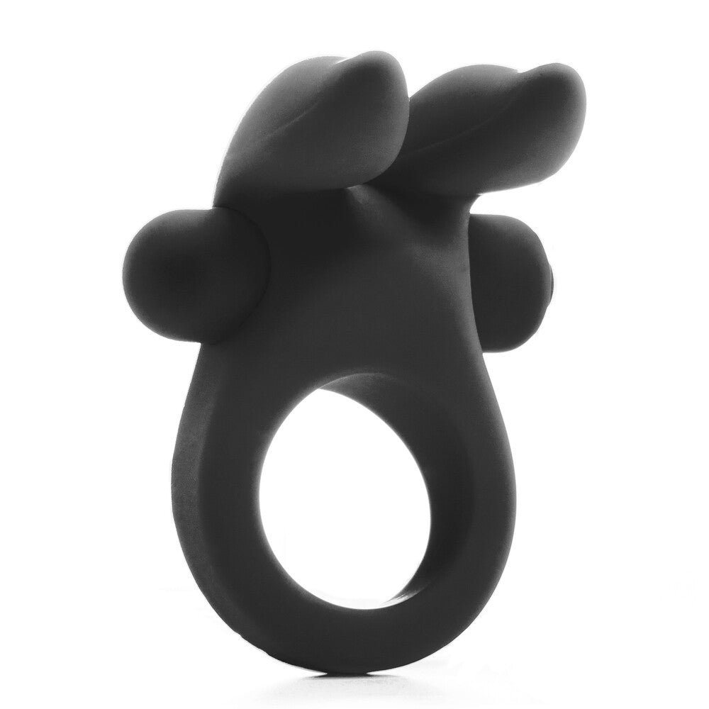 Anillo vibrador para el pene Shots Rabbit, color negro