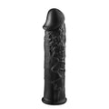 Funda extensora para pene de 0,8 pulgadas de largo y 6 pulgadas de color negro