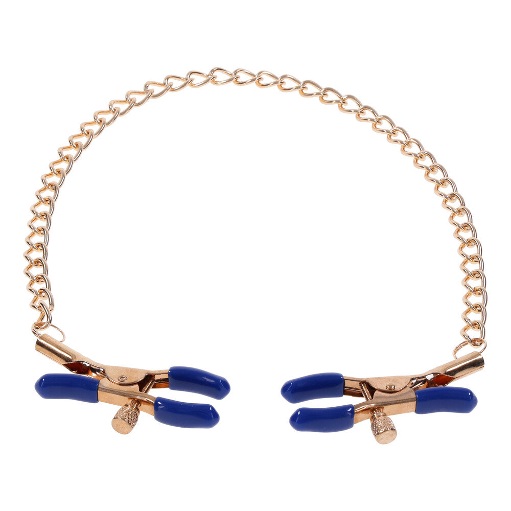 Pinzas para pezones con cadena Cougar de Sportsheets