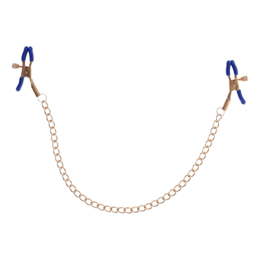 Pinzas para pezones con cadena Cougar de Sportsheets