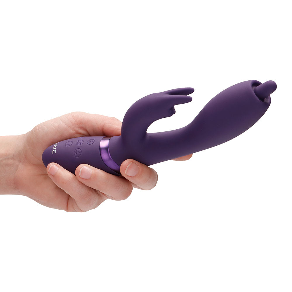 Vibrador con punta giratoria para punto G morado Vive Nilo