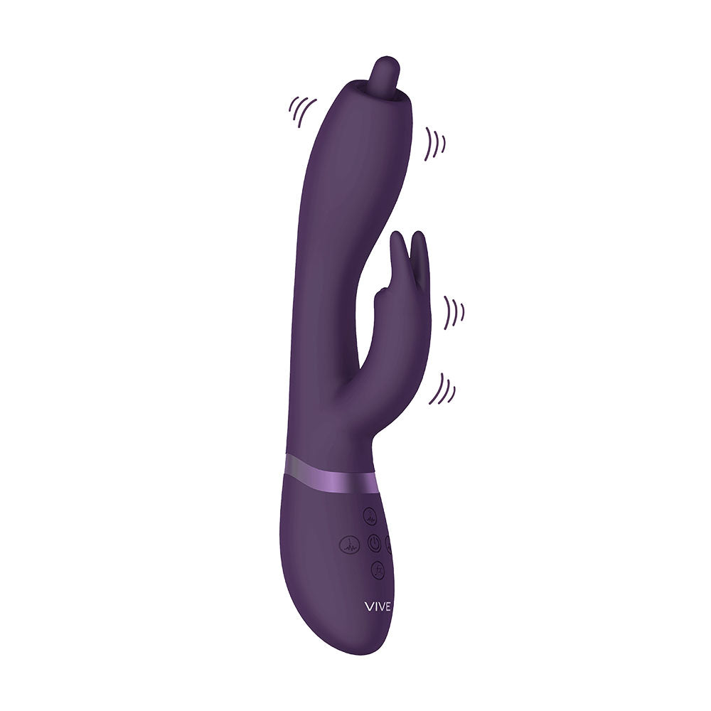 Vibrador con punta giratoria para punto G morado Vive Nilo