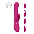 Vibrador de conejo intercambiable de doble acción Vive Chou rosa