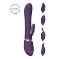 Vibrador de conejo intercambiable Vive Etsu morado