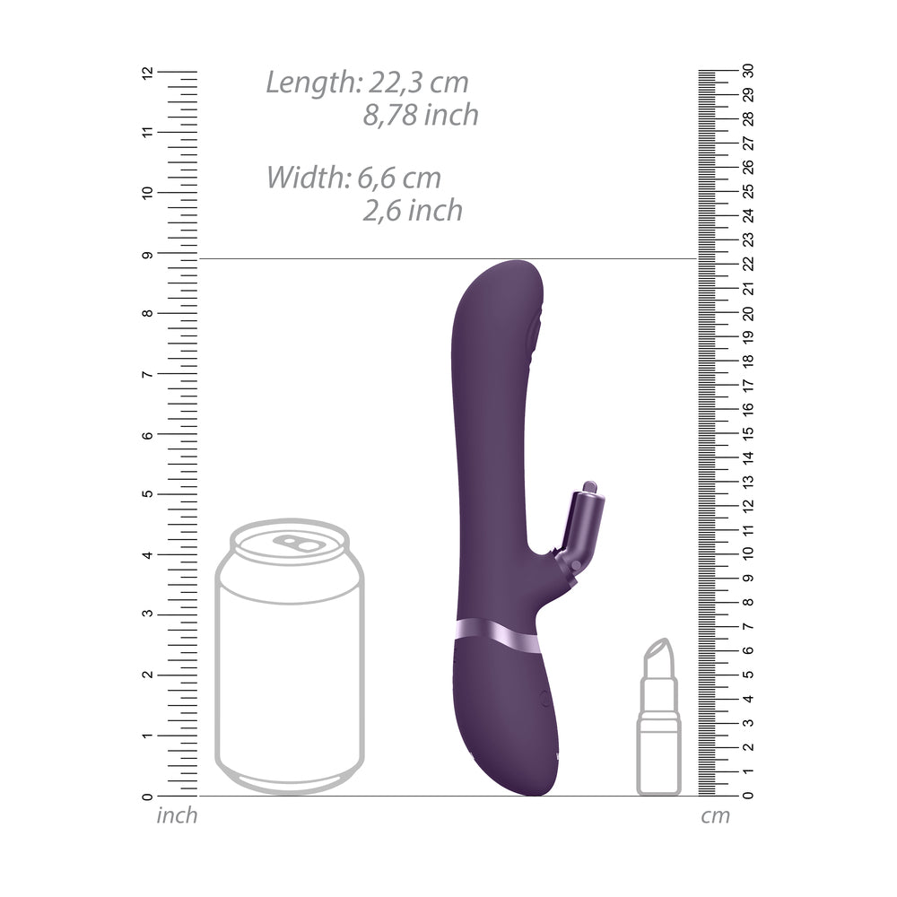 Vibrador de conejo intercambiable Vive Etsu morado