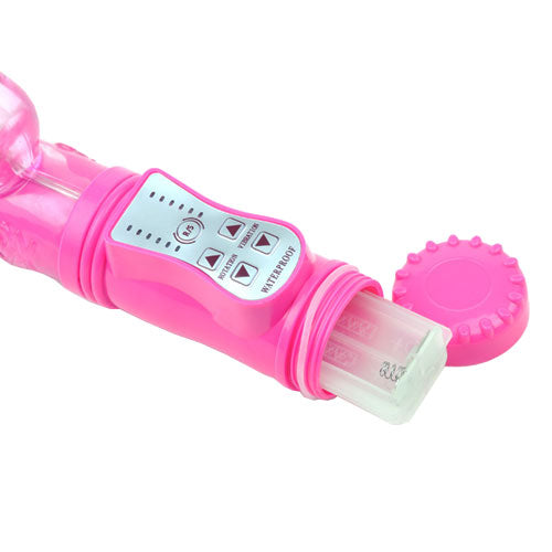 Vibrador Pink Rabbit con movimiento de empuje