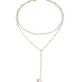 Pearl Double Layer Twin Pearl Necklace