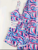 3pcs Spring Bikini With Long Sleeve Cardigan Fashion Summer Beach Swimsuit Women