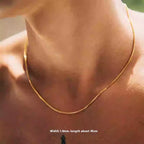 Box Chain Single Chain Short Chic High-end Luxury Men And Women Necklace