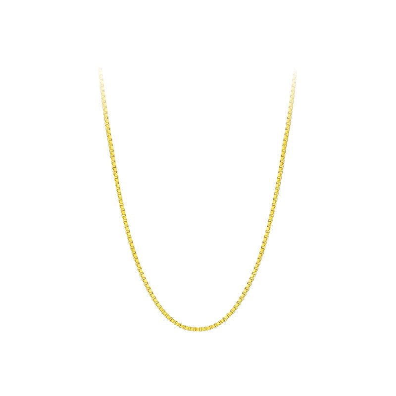 Box Chain Single Chain Short Chic High-end Luxury Men And Women Necklace