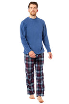 Toro Rocco Men's Thermal Fleece Pyjama Set With Check Pants Winter Loungewear Brushed Base Layer Warmth