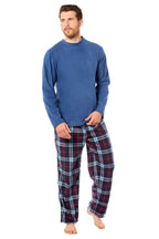 Toro Rocco Men's Thermal Fleece Pyjama Set With Check Pants Winter Loungewear Brushed Base Layer Warmth