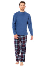 Toro Rocco Men's Thermal Fleece Pyjama Set With Check Pants Winter Loungewear Brushed Base Layer Warmth