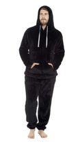 Toro Rocco Men's Hooded Snuggle Fleece Loungewear Pyjama Set Thermal With Elastic Waist
