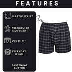 Sock Stack Pack Of 6 Boys Loose Fit Woven Boxer Shorts Cotton Mix Breathable Cotton Rich Stretch Comfort Fit