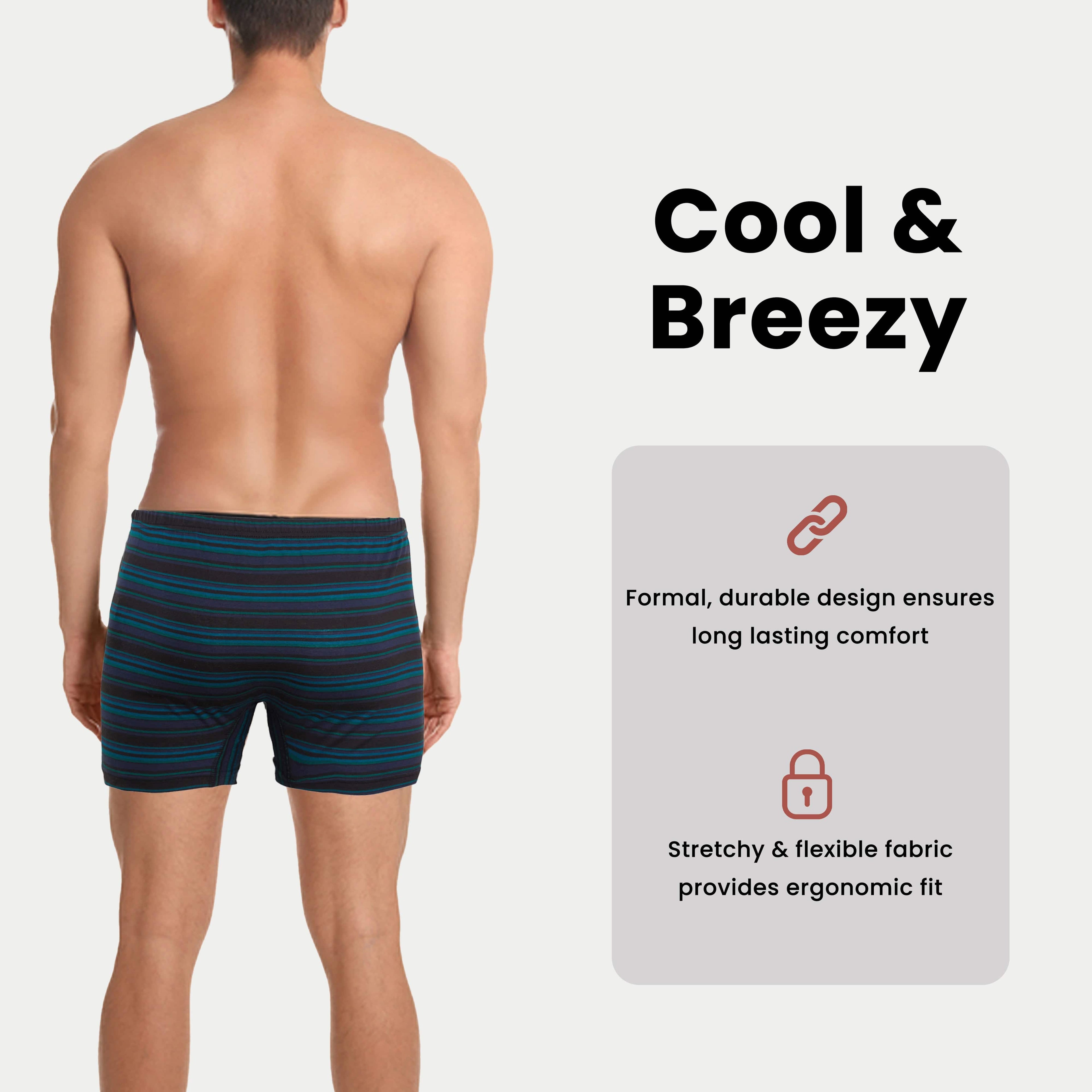 Sock Stack Men's Jersey Boxer Shorts Pack Of 6 Classic Fit Underwear Stretch Comfort