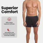 Sock Stack Men's Boxer Shorts Pack Of 6 Loose Fit Cotton-Blend Jersey With Button Fly