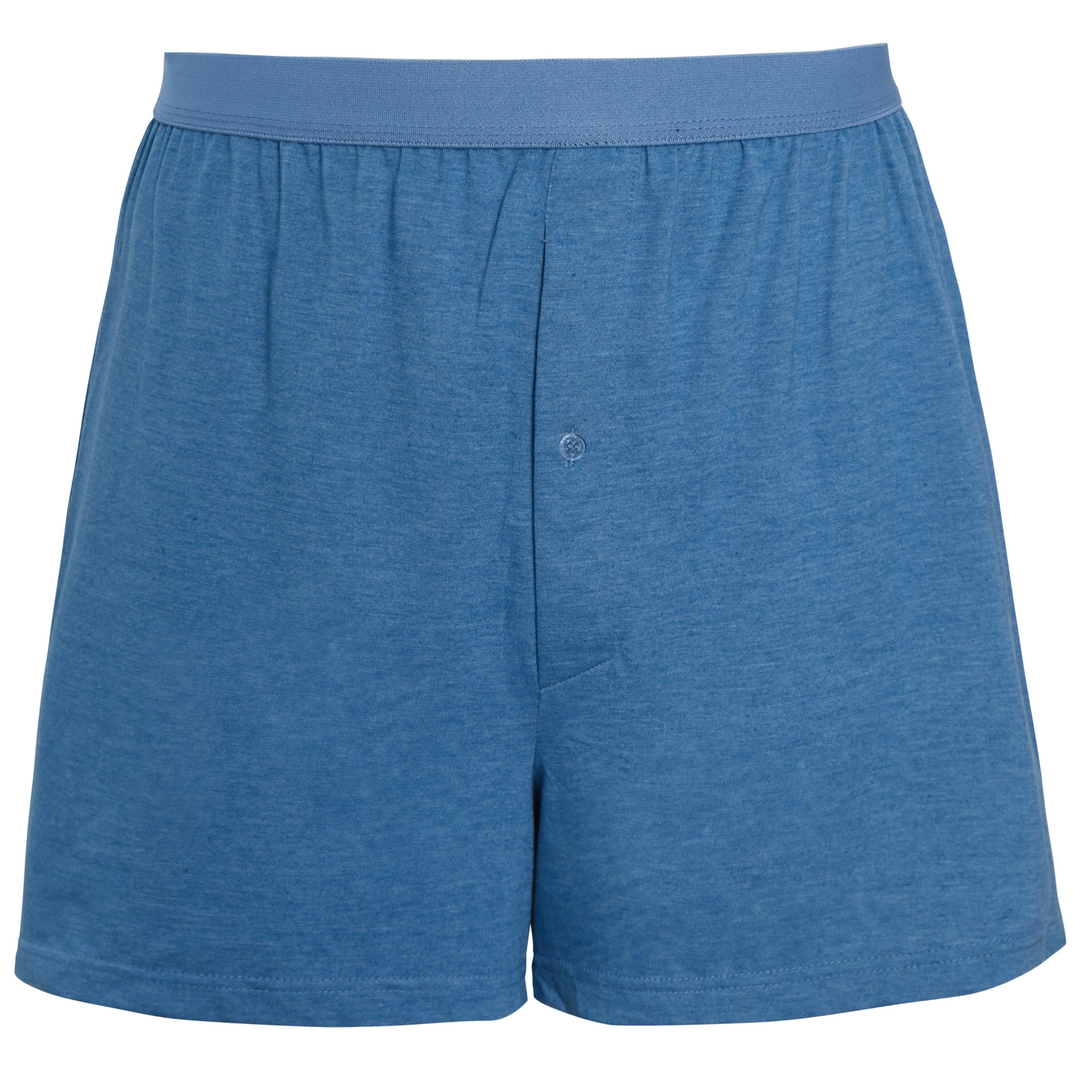 Sock Stack Men's Boxer Shorts Pack Of 6 Loose Fit Cotton-Blend Jersey With Button Fly