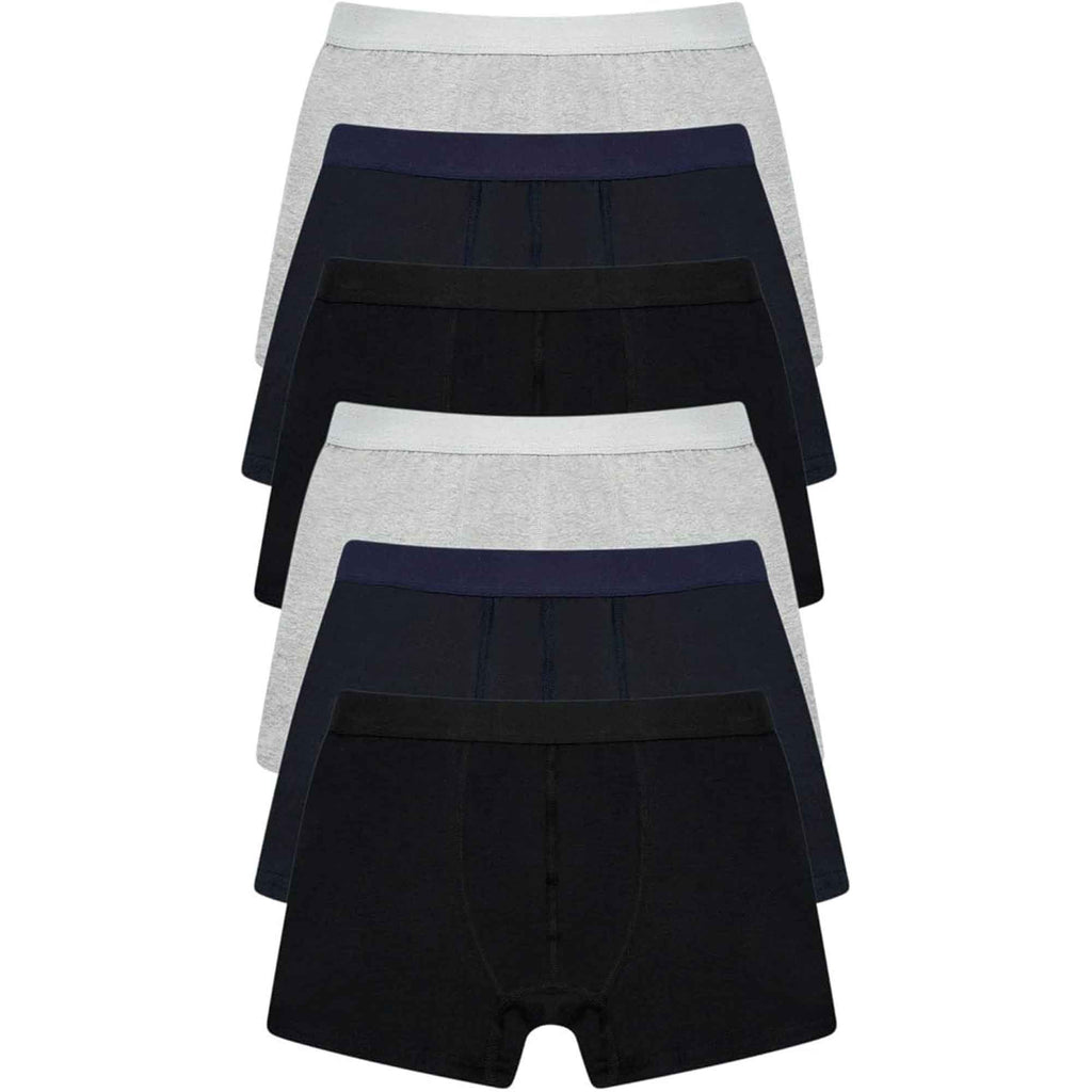 Sock Stack Pack Of 6 Mens Cotton Rich Comfort Fit Boxer Trunks Breathable Stretch