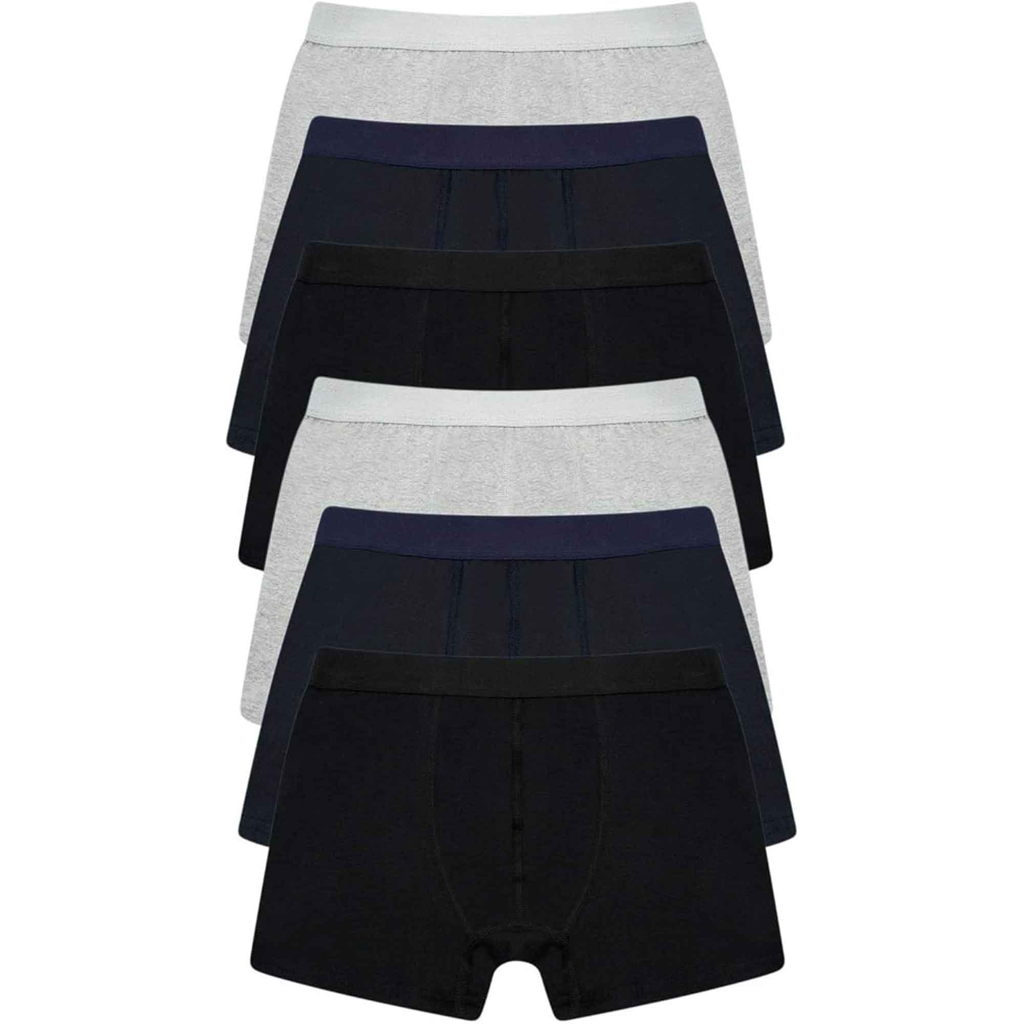Sock Stack Pack Of 6 Mens Cotton Rich Comfort Fit Boxer Trunks Breathable Stretch